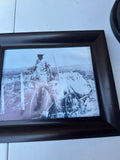 Pair of Small Black Frames With Vintage Farmer Print