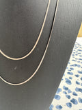 Pair of Matching Silver Skinny Chain Necklaces