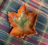 Vintage Orange Ceramic Leaf Ashtray/Catchall