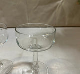 Pair of Small "D" Monogrammed Champagne Glasses