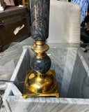 Vintage Gold and Black Stone Table Lamp