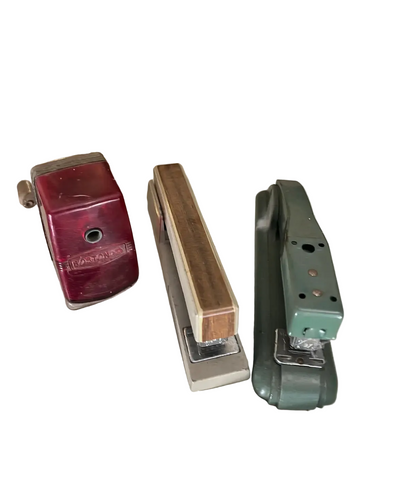Vintage Collection of Industrial Office Supplies- Staplers and Pencil Sharpener