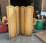Large Wooden Gold Greek Key Screen
