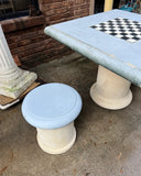 Stone Outdoor Chess Table With Matching Stools