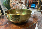 Round Brass Asian Style Bowl