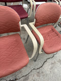 Collection of Red Padded Office Chairs- Set of 7