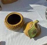 Ceramic Painted Pear Cookie Jar