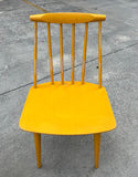 1970s Pair of Danish Yellow Mid Century Chairs- a Pair
