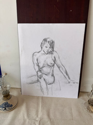 Front and Back Expressionism Nudist Drawings