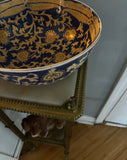 Large Ceramic Peacock Design Decorative Bowl