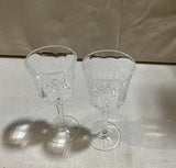 Pair of Detailed Bottomed Cocktail Glasses