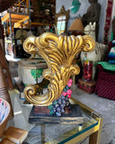 Hollywood Regency Gold Chalkware Vase