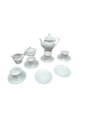 White Ceramic Detailed Tea Set
