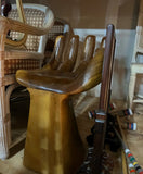 Vintage Hand Carved Natural Wood Hand Chair