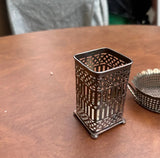 Pair of Small Metal Lace Catchalls