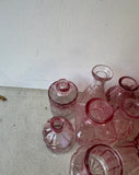 Instant Collection of Pink Glass Miniature Vases- Set of 13