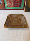 Olive Green Detailed Small Ceramic Catchall