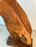 Wooden Carved Donkey Sculpture