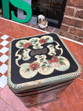 Chinoiserie Designed Metal Box With Attached Lid