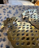 Pair of Southern Brass Pineapple Candle Sconces
