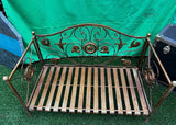 Small Gold Metal Vintage Detailed Dog Bed