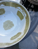 White Ceramic Vintage Bowl With Detailed Gold Accents