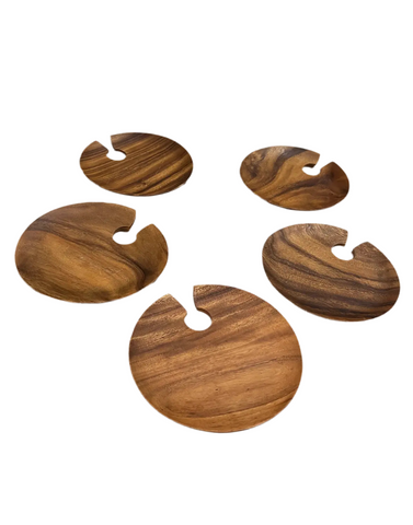 Collection of Wooden Cheese Platters- Set of 5