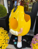 Rent Only Oversized Plastic Yellow M&m Standing Candy Serving Prop