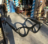 Ophthalmologist Funky Movie Prop, Handmade, Wooden Ebonized Jumbo Glasses Sculpture
