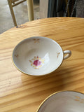 Ceramic Teacup Trio With Floral Details