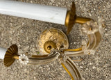 Trio of Gold and Lucite Wall Sconces