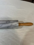 Vintage Marble Rolling Pin With Wooden Handles