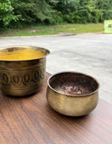 Trio of Vintage Small Brass and Silver Planters