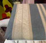 Small Vintage Striped Silver Footstool