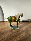 Small Green Ceramic Horse Figurine
