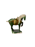 Small Green Ceramic Horse Figurine