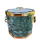 Green Faux Malachite Champagne Holder