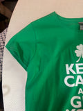 St. Patrick's Day "Keep Calm" T-Shirt, Women's Size XL