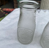 Pair of Small Glass Milk Jars