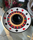 1970s Fitz and Floyd Poker Night/Game Night Ceramic Plate
