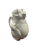 Fits and Floyd White Ceramic Piggy Pitcher