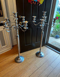Pair of Oversized Vintage Silver Candelabras