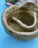 Pair of Handmade Pottery Vase and Bowl