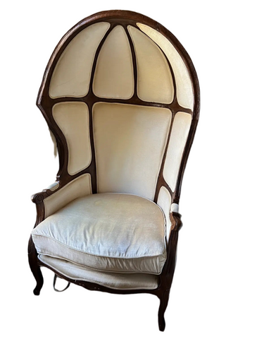 Large Wooden Vintage Balloon Chair