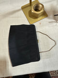 Small Black Hand Bag With Gold and Jewel Accents *Missing Jewels