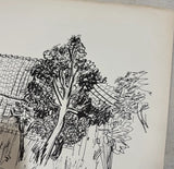 Pair of Brazilian Style Prints of House and Desert, Signed