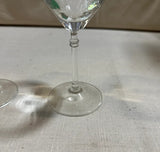 Pair of Simple Detailed Stemmed Martini Glasses