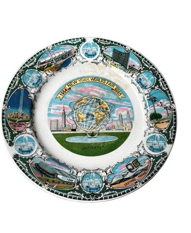 New York Worlds Fair 1964 Vintage Plate