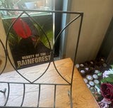Black Metal Standing Magazine Rack