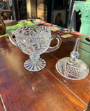 Small Crystal Catchall With Matching Pointy Lid